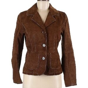 Brown Leather Suede Jacket